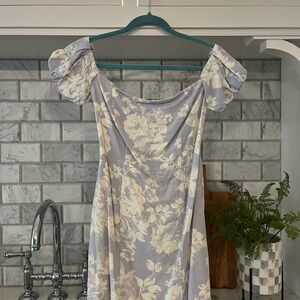 H&M Pastel Blue Floral Dress